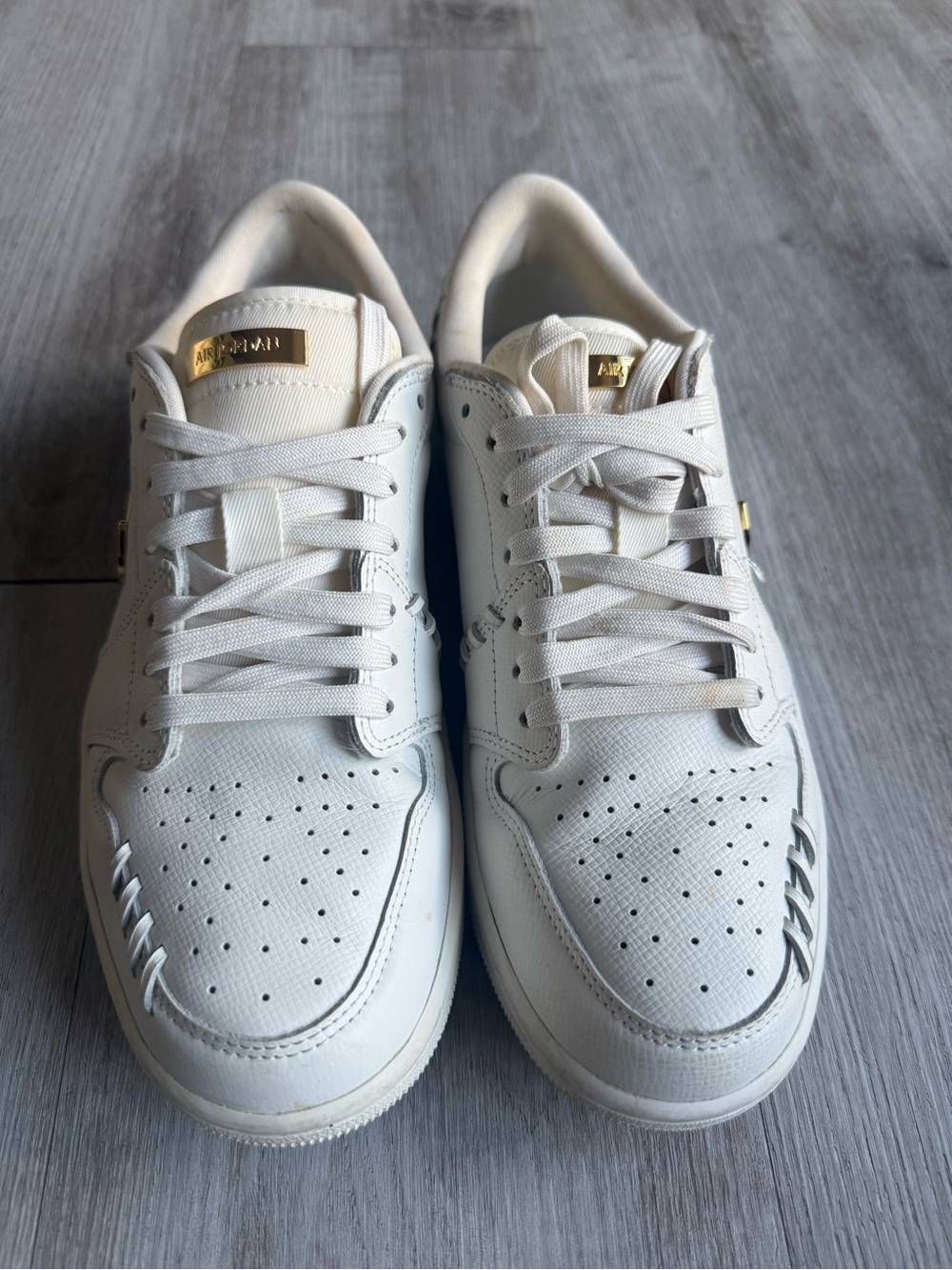 WOMENS Air Jordan 1 Low Method of Make 'Sail Metallic Gold' - 9.5
